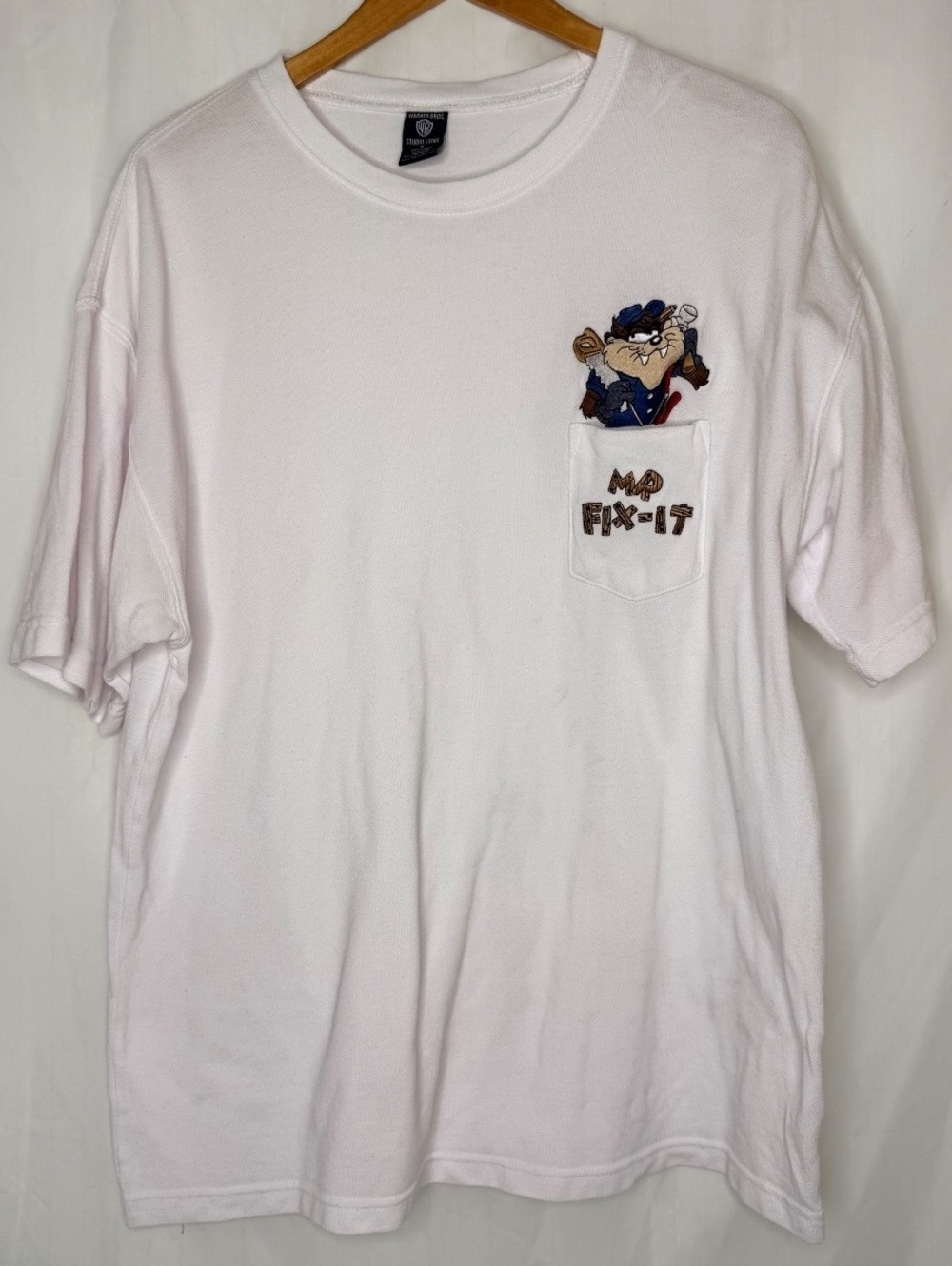 Vintage 90s Taz Mr Fix-It Warner Bros Tee XL